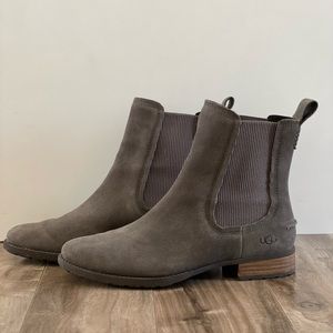 Ugg, Grey, Suede Ankle Boots, Size 8.5